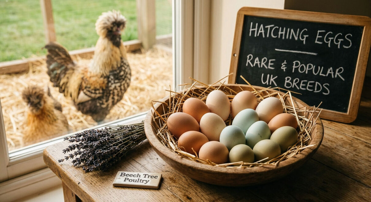 Fertile hatching eggs for sale UK - Beech Tree Poultry Lincolnshire.